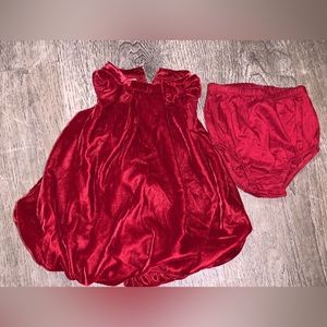 First impressions red velvet dress 12 months